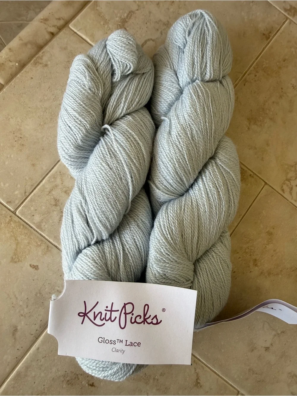 Knit Picks Gloss Lace Merino Wool/Silk Blend Yarn - 2 Hanks